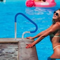 26 x 30 Inch Pool Handrail, 304 Stainless Steel Spa Handrail with Quick-Mount Base Plate for Deck Mounting. OD: 2 Inch; Wall Thickness: 0.065 Inch |