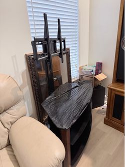 Black TV Stand with TV Mount
