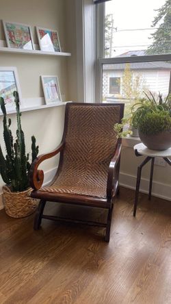 Sleigh Teak Wood Chair