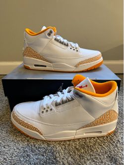 Air Jordan 3 Retro Orange Citrus Women’s Size 11.5 / Men’s Size 10 (SKU: CK9246-101)