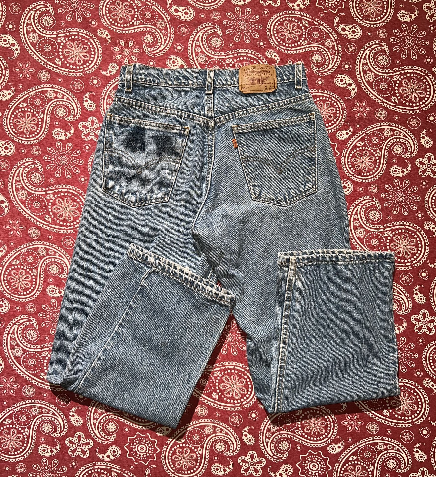 1960s Orange Tab Levis 565 Jeans • Size 28x28  • $100