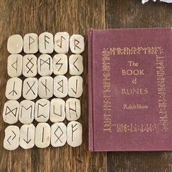 The Book of Runes with tiles