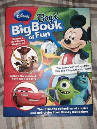 Disney Boy's Big Book Of Fun! Hardcover! Brand new!