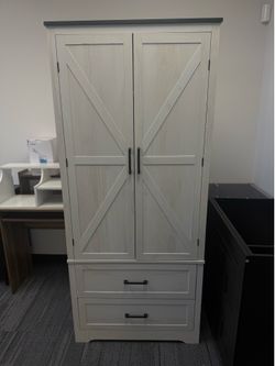 Armoire Wardrobe Closet with 2 Drawers(Sw813)
