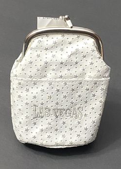 Las Vegas White Wallet, 5”x 4”