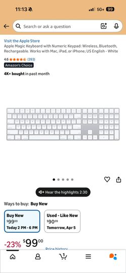 Apple Magic Keyboard Bluetooth