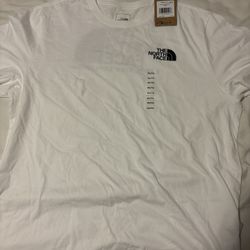 The North Face short-sleeve t-shirt with a black logo
