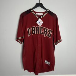 Arizona Diamond Backs Baseball Jersey Mens Large Red Majestic NWT