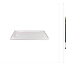 🆕️ Passage 60xx322 lcove Shower Pan Base with Left Drain in White