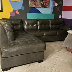 Faux leather Sectional Couch 
