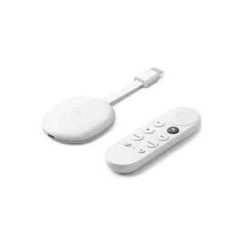 Google Chromecast with Google TV 4K HDR Streaming Media Player Google Assistant Voice Control in Snow