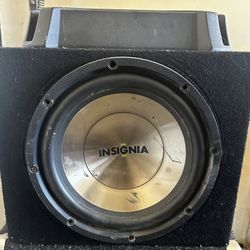 Insignia Single 12 Inch Bass Subwoofer Speaker With 120 Watt Tweeter Speakers