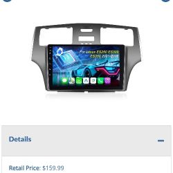 Lot # UF0231: NHOPEEW 264G for Lexus ES300 ES330 ES6 Android Car Radio with Wireless Carplay and Android Auto 9 Inch Touch Screen Car Stere