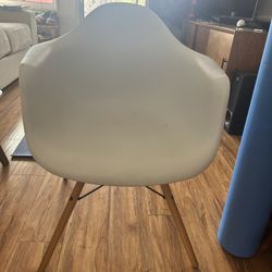 Mid-Century Modern White Chair