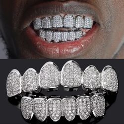 Gold &  SILVER  Plated DIAMOND  Grillz
