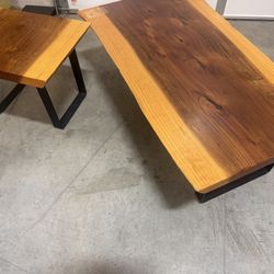Wooden Table And Coffee Table 