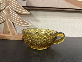 Vintage Amber Glass Dish