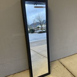 Wall Mounted Jewelry Cabinet Mirrored Armoire Makeup Storage Earring Organizer