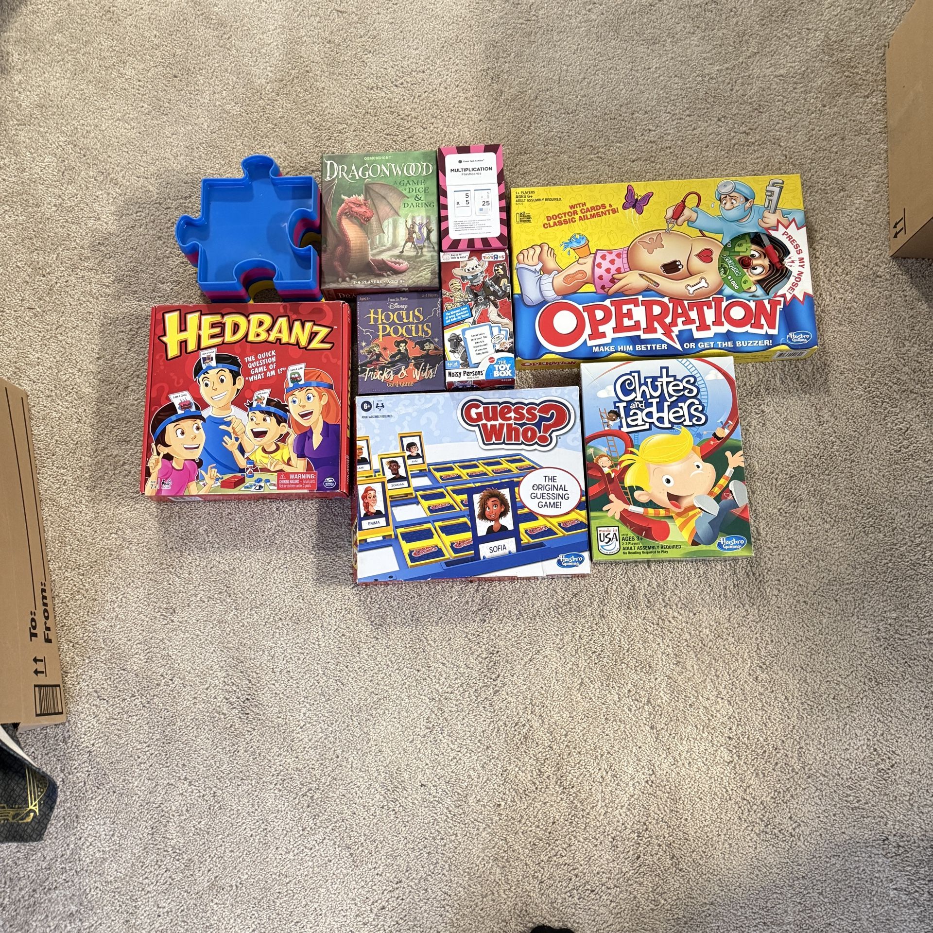 Random Board Games And Puzzle Piece Serperator