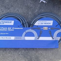 PowerFit 25-ft. 3600 PSI Pressure Washer Hose (2 Pk.)