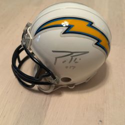 SIGNED Philip Rivers Riddell Mini Helmet 