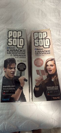 Pop Solo Bluetooth Karaoke Microphone – 2 Pack