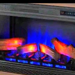 Elegant Sophisticated Infrared Fireplace 43" LED Quartz Realistic 3D Log in Ember Bed Temper Glass Adjustable Flame 5 Setting With /without Heat Adjus