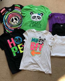 Girls Justices Shirts Lot sizes 18-20
