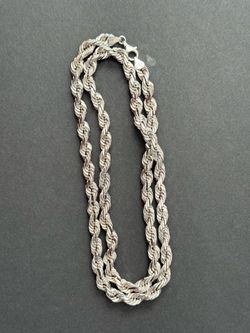 14k White Gold 585 Perú Rope Chain 112 Grams $10500