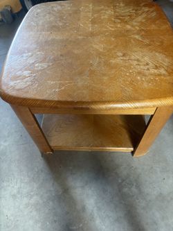 Endtable Or Bedside Table Very Heavy Real Wood -Oak 