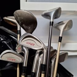 Golf Clubs And Caddy