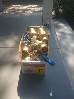 1" solder x solder brass ball valve
