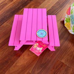 Toy Picnic Table Pink