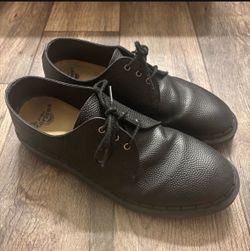 Dr. Doc Martens 1461 Oxfords Pebble Leather Shoes Black Size 10M or 11W