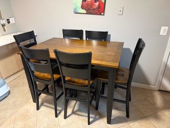 Counter Height Dining Table + 6 Chairs