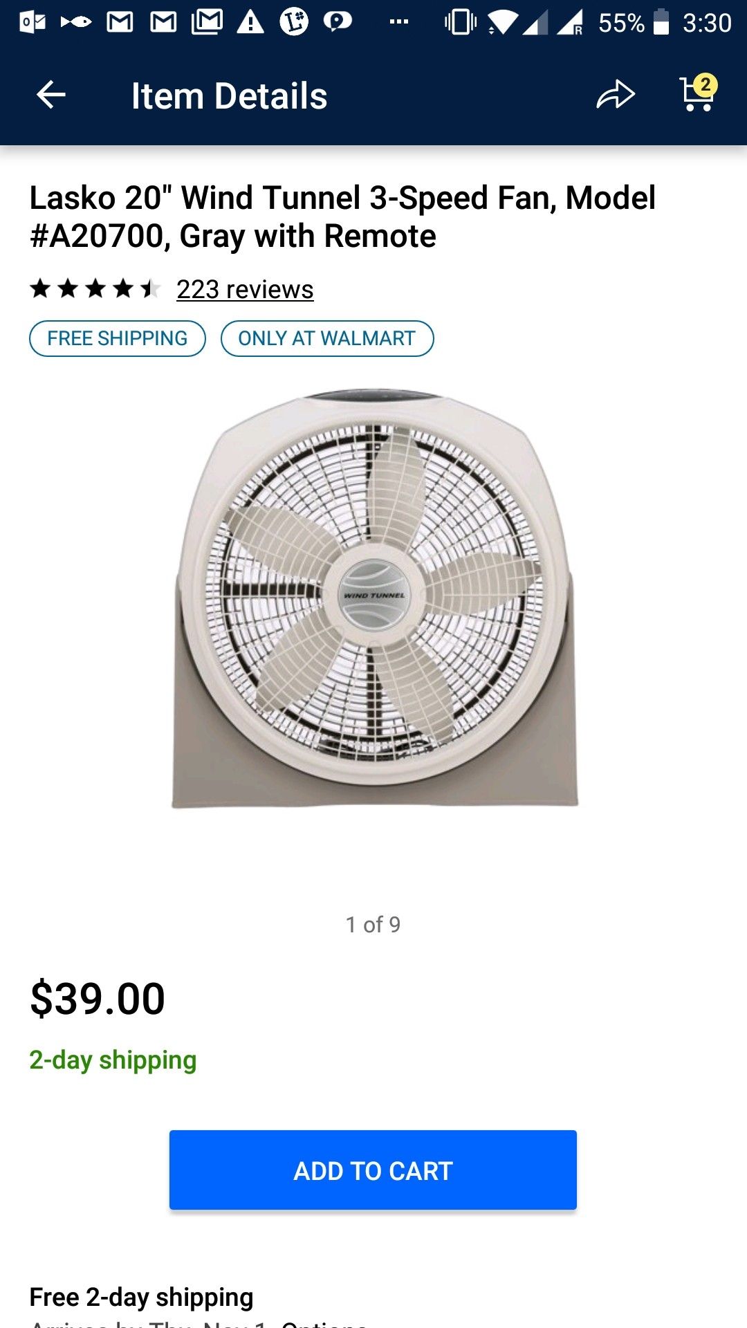 Lasko 20 inch Wind Tunnel 3-Speed Fan, Model #A20700, Gray with Remote for  Sale in Atlanta, GA - OfferUp