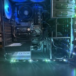 Gaming PC – B450M / Ryzen 5 2600 / 16GB RAM / 750W PSU / RGB Fans – NO GPU / NO Storage