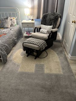 Glider Rocking Chair with Ottoman