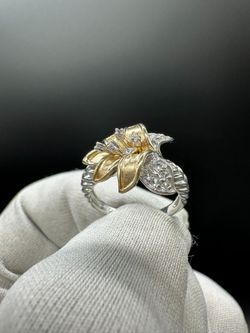SILVER ROSE RING #34362