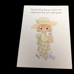 New Vintage Precious Moments Thank You Blank Hallmark Notecards Post Card Greeting Cards 