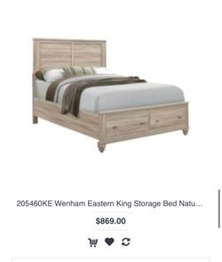 5 piece King Bedroom Set Natural Oak