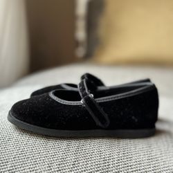 Velvet Mary Janes