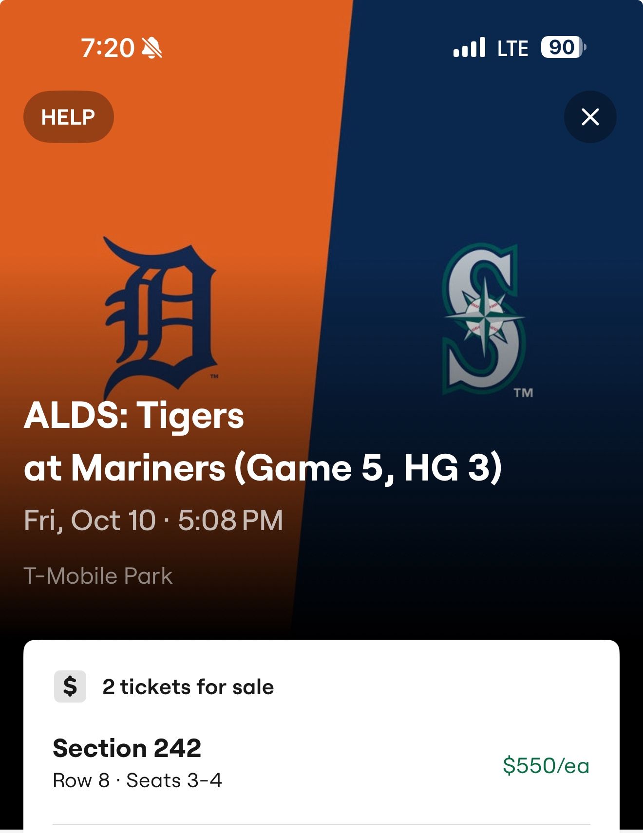 Mariners Tickets