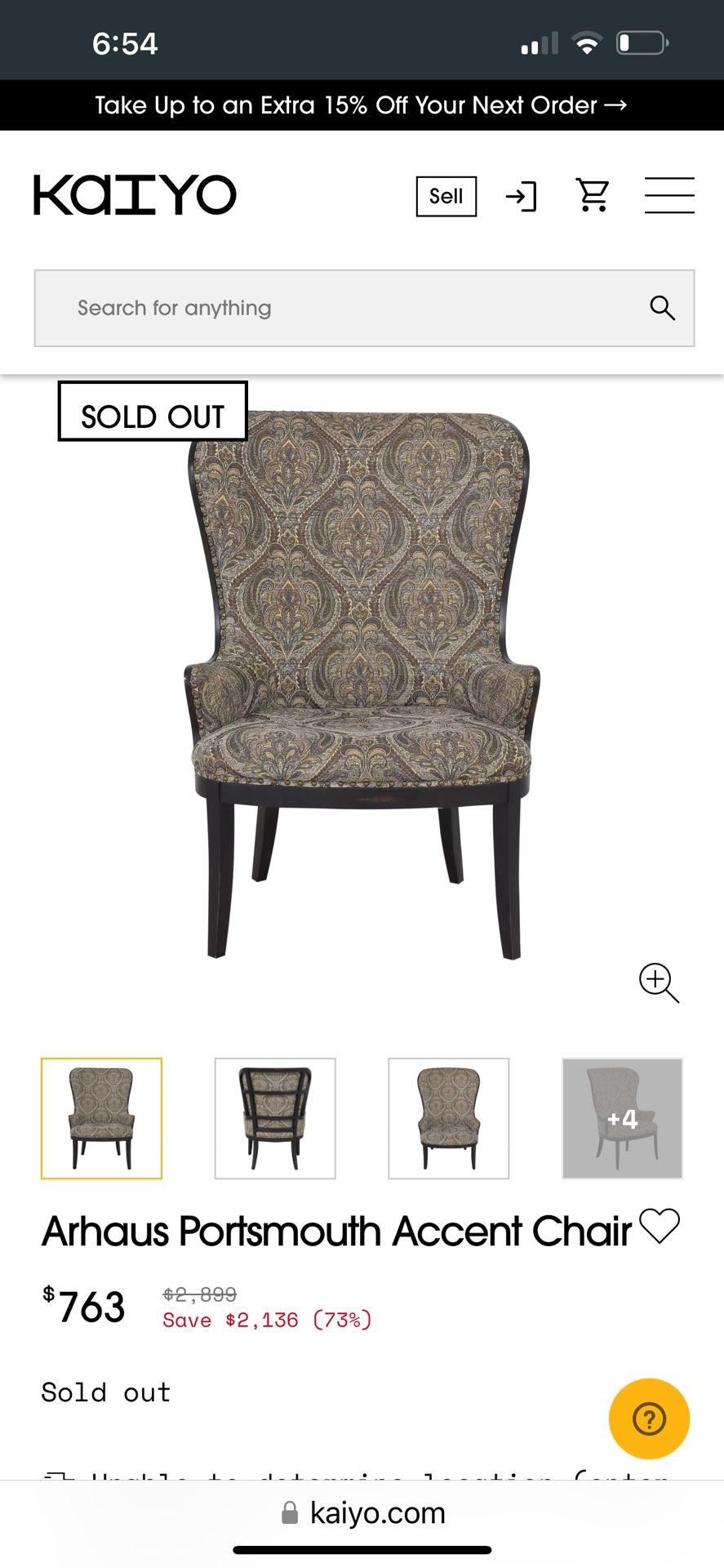 Pair of Arhaus Portsmouth Upholstered Accent Chairs $290 Each
