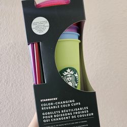Starbucks Color-Changing Reusable Cups 5-Pack (Sunlight Edition)