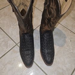 DOUBLE H CAIMAN WESTERN BOOTS SIZE 12D