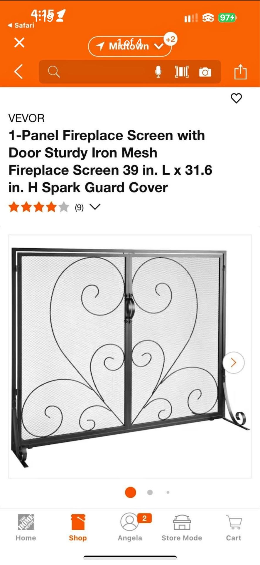 Fire Place Screen cover