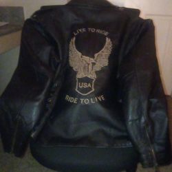 Harley "Live To Ride, Ride To Live" Leather Jacket