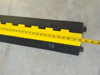 Heavy duty cable protector ramps – 3 pack ( connectors) rubber backing. 2 way channel/ rated 12000 lbs