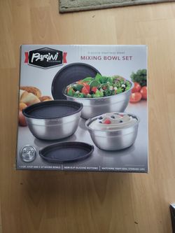 Parini 3 PCs Salad Mixing Bowl Set